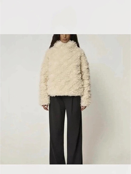 Khy Jackets & Blazers - KHY Signature Faux Fur Sherpa Cream Pullover M